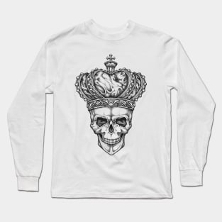 King Skull in a Crown Long Sleeve T-Shirt